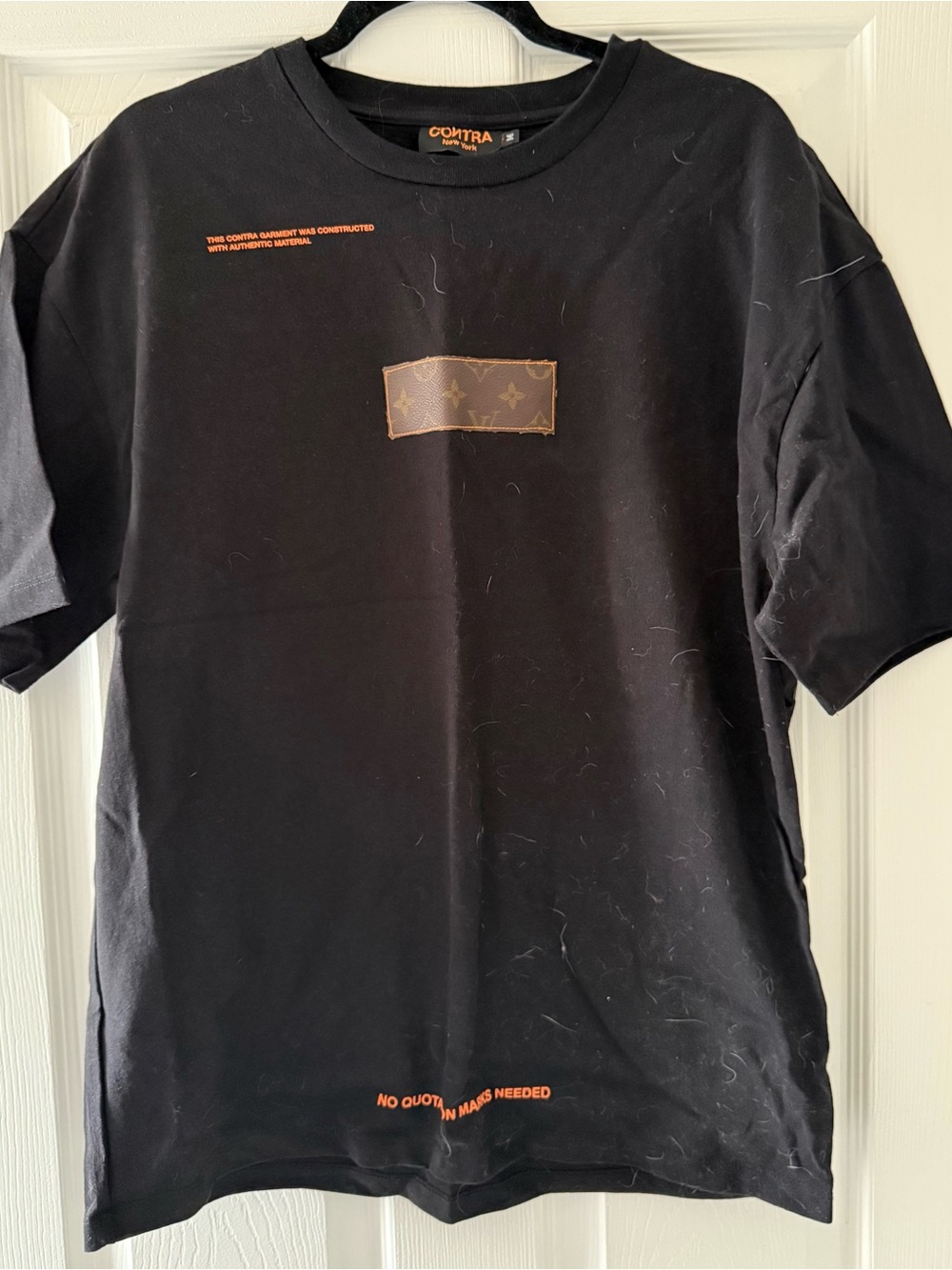 Contra New York Reworked LV Patch Tee – Black (Size M)